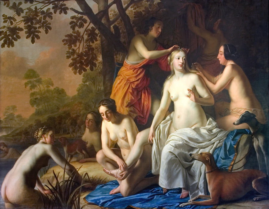 Diane mit ihren Nymphen - Gerrit van Honthorst