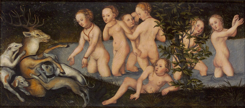 Diane und Actéon - Lucas Cranach der Ältere