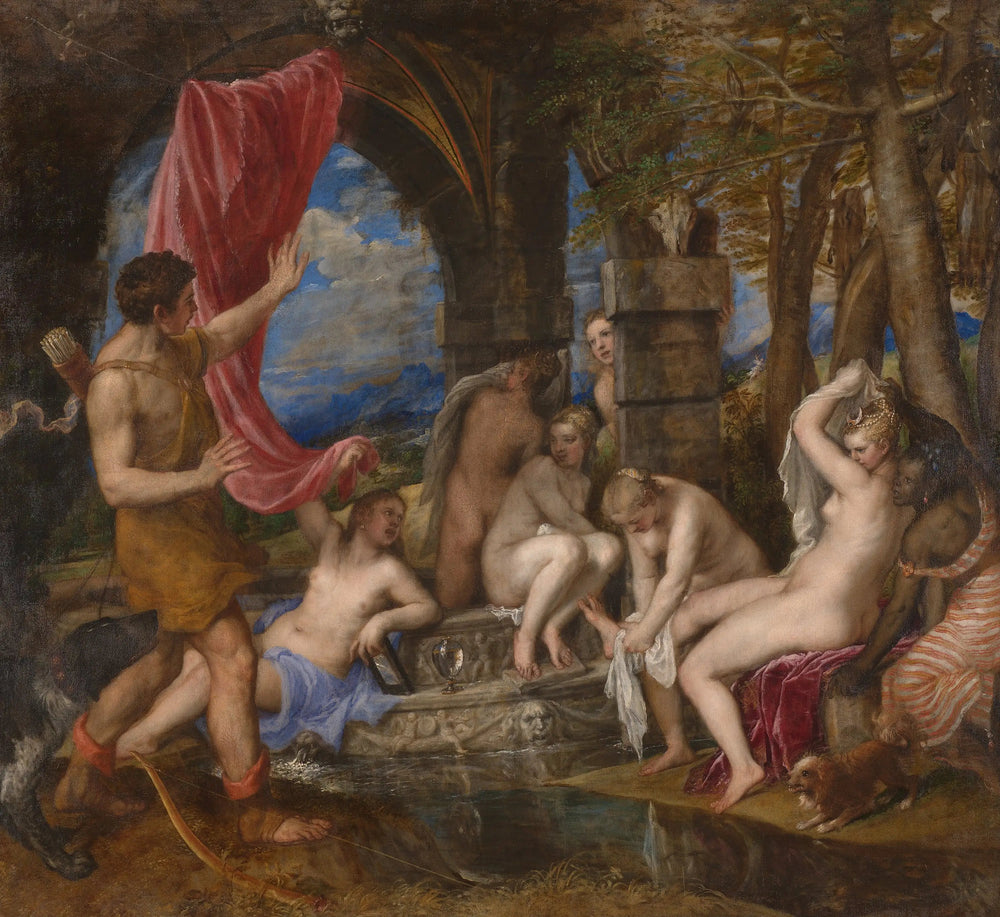 Diane et Actéon - Titian image 1 reproduction réalisée par Alpha Reproduction