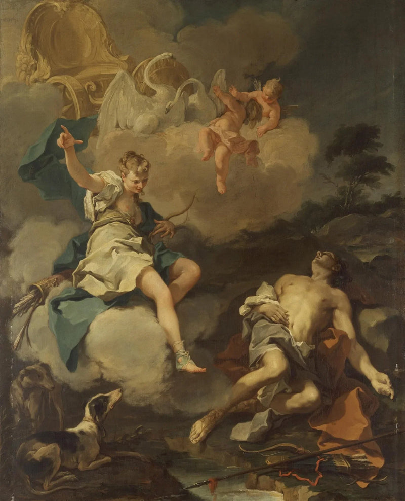 Diane und Endymion - Giovanni Battista Pittoni