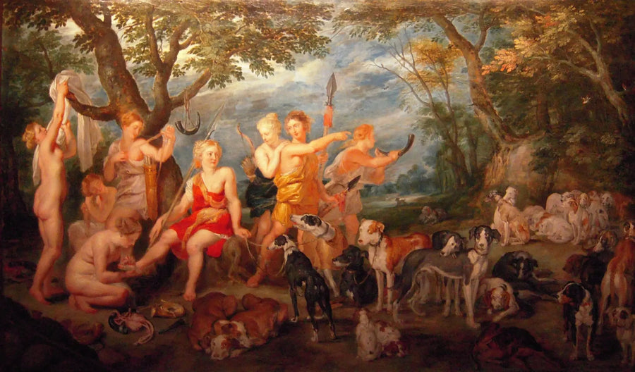 Diana und ihre Nymphen bereiten sich auf die Jagd vor - Peter Paul Rubens