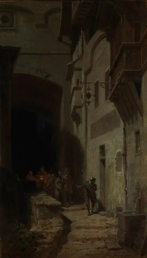 Die Scharwache - Carl Spitzweg image 1 copie de tableau peinte à la main