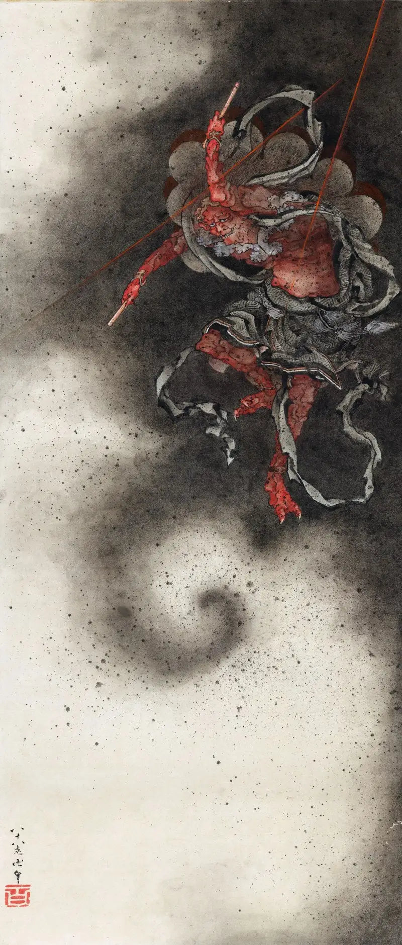 Gott des Donners - Hokusai
