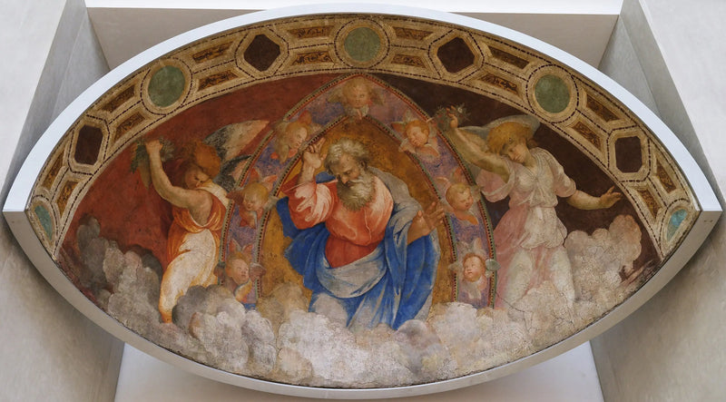 Gott der Vater segnet unter den Engeln - Raffael Sanzio