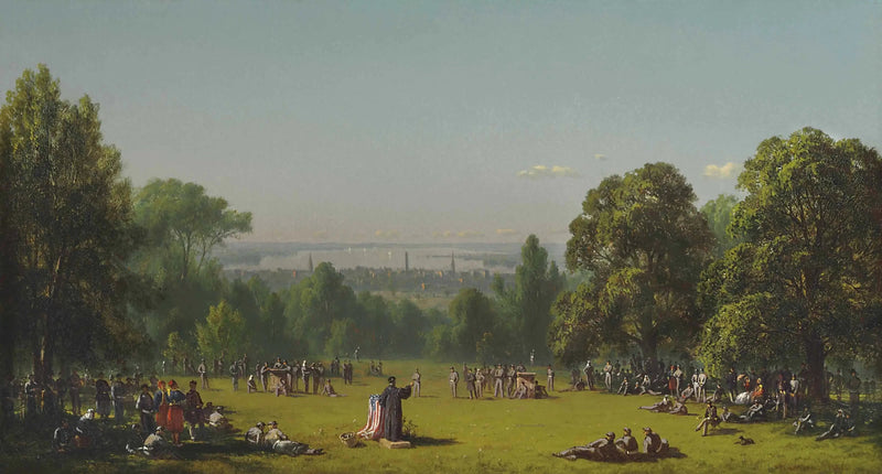 Sonntagmorgen auf dem Lager des siebten Regiments - Sanford Robinson Gifford