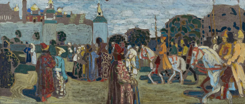 Sonntag (Altrussisch) (Skizze) - Vassily Kandinsky