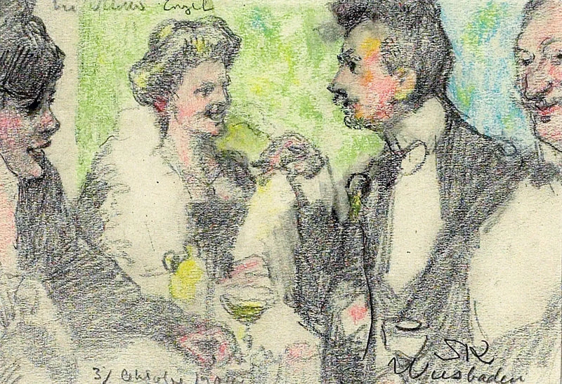 Abendessen in Wiesbaden, Deutschland. - Peder Severin Krøyer