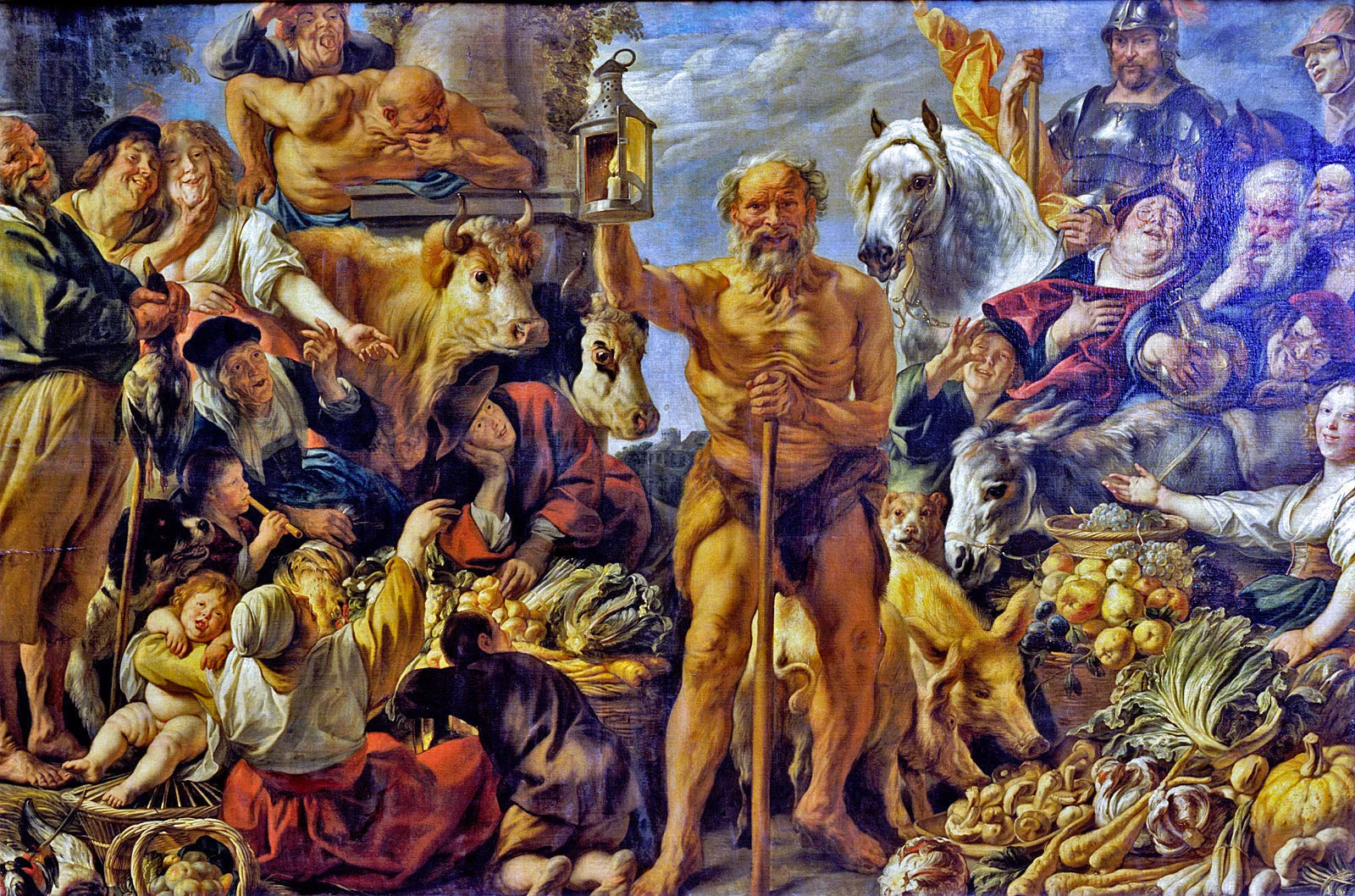 Diogène à la recherche d'un homme honnête - Jacob Jordaens image 1 reproduction réalisée par Alpha Reproduction