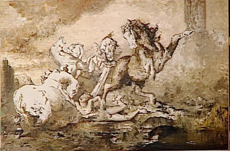 Diomedes von seinen Pferden verschlungen - Gustave Moreau