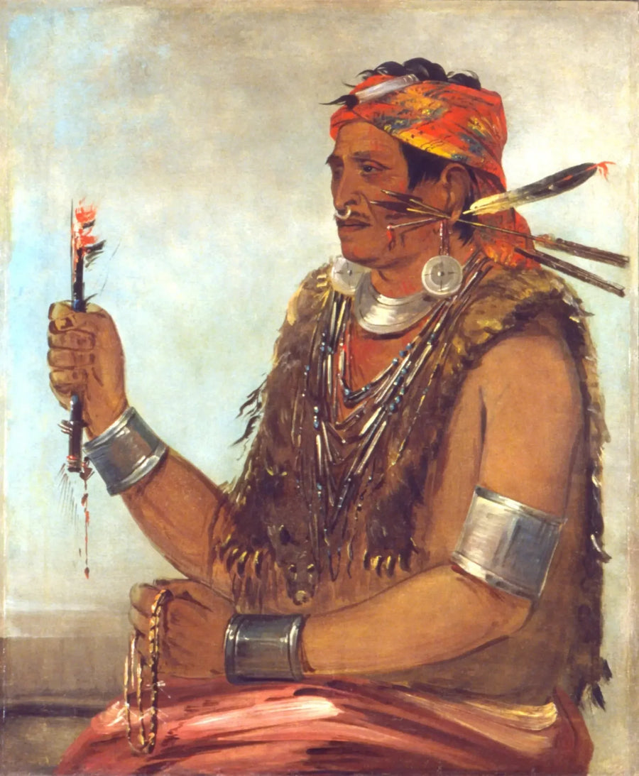 Dix-Squat-a-Weg, La Porte Ouverte, Bekannt unter dem Namen des Propheten, Bruder von Tecumseh - George Catlin