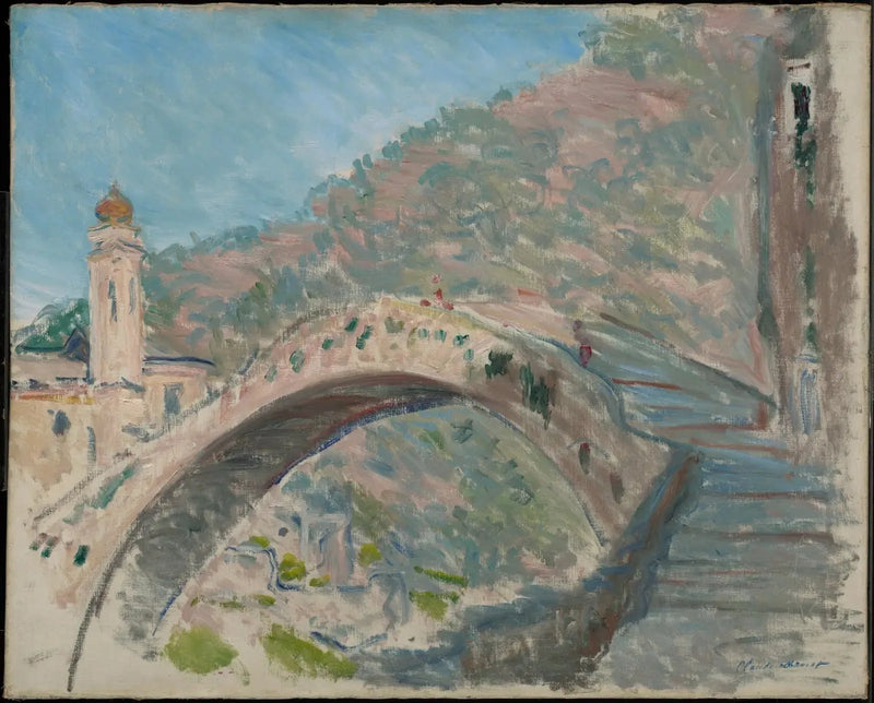 Dolceacqua, die alte Brücke über die Nervia - Claude Monet