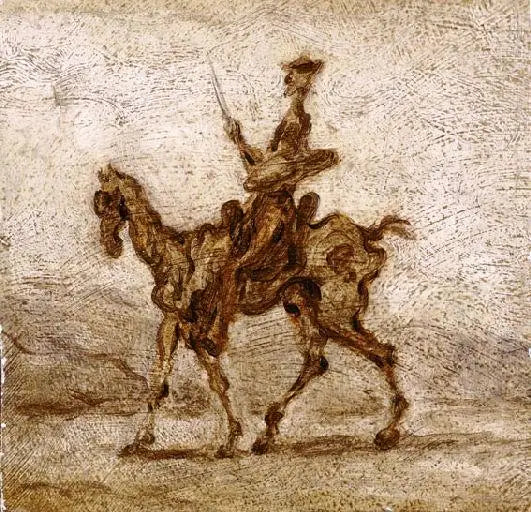 Don Quijote zu Pferd - Honoré Daumier