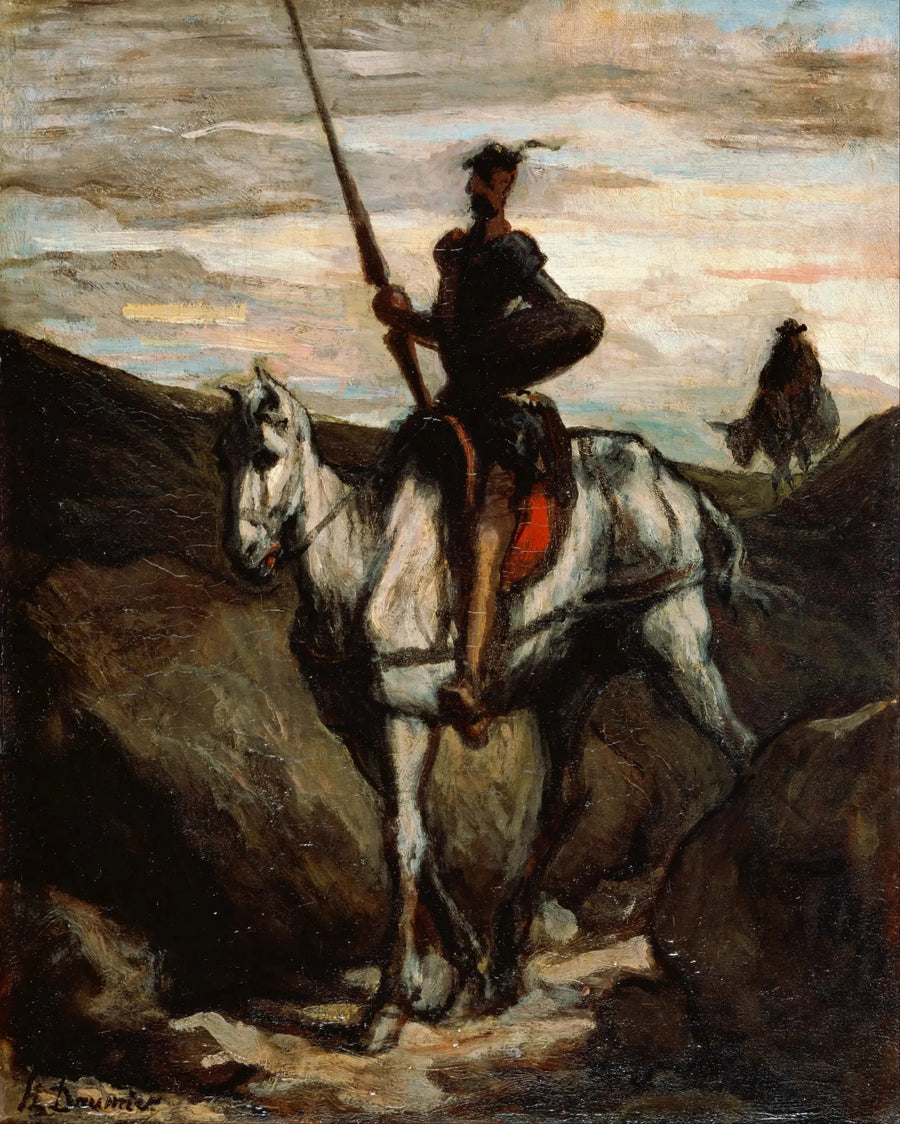 Don Quijote in den Bergen - Honoré Daumier
