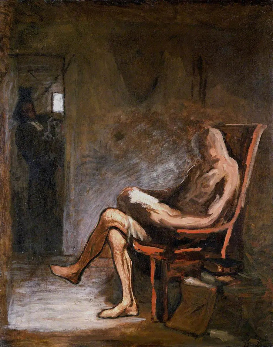 Don Quijote beim Lesen - Honoré Daumier