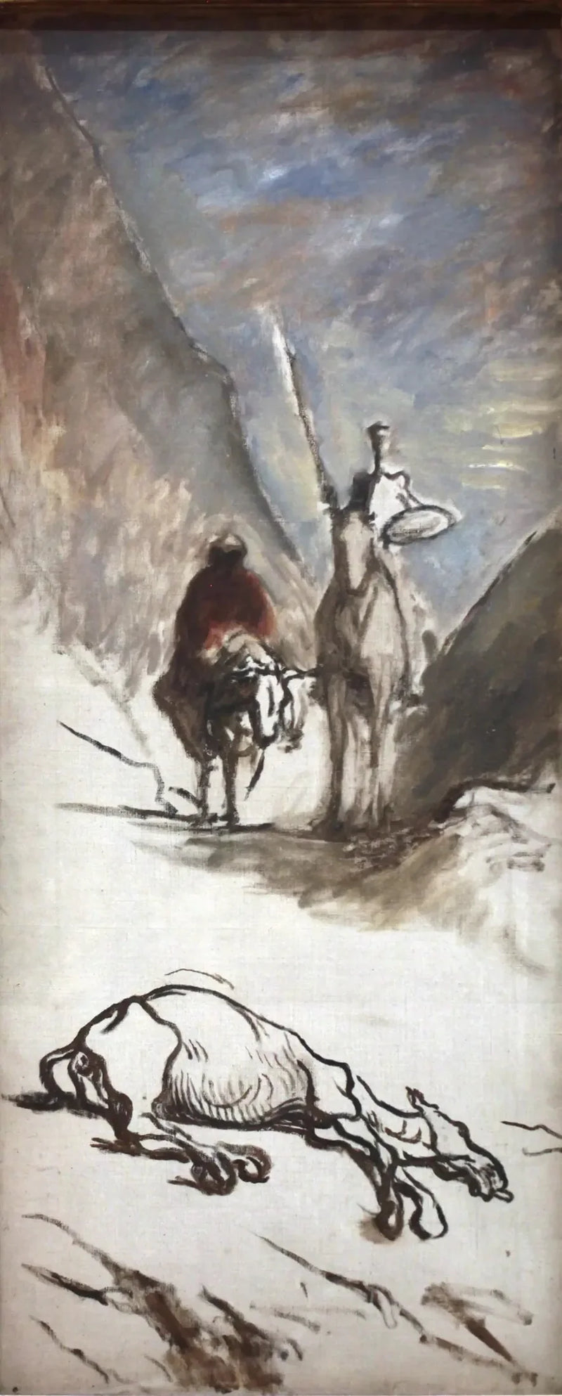 Don Quijote und das tote Maultier - Honoré Daumier