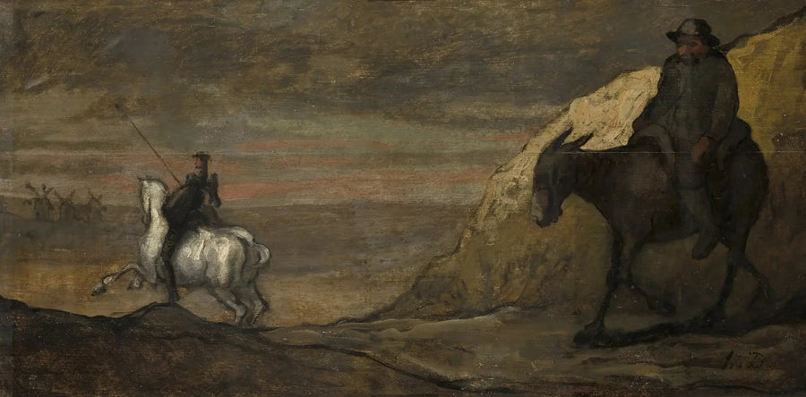 Don Quijote und die Windmühlen - Honoré Daumier