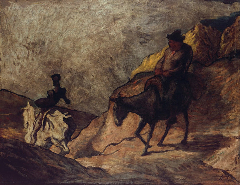 Don Quijote und Sancho Pansa - Honoré Daumier