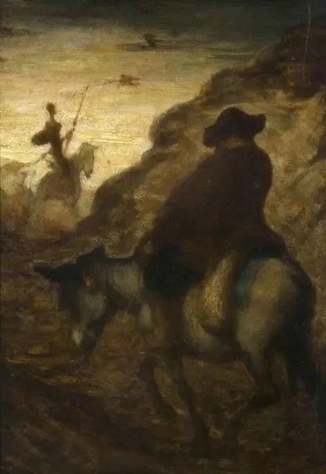 Don Quijote und Sancho Panza - Honoré Daumier