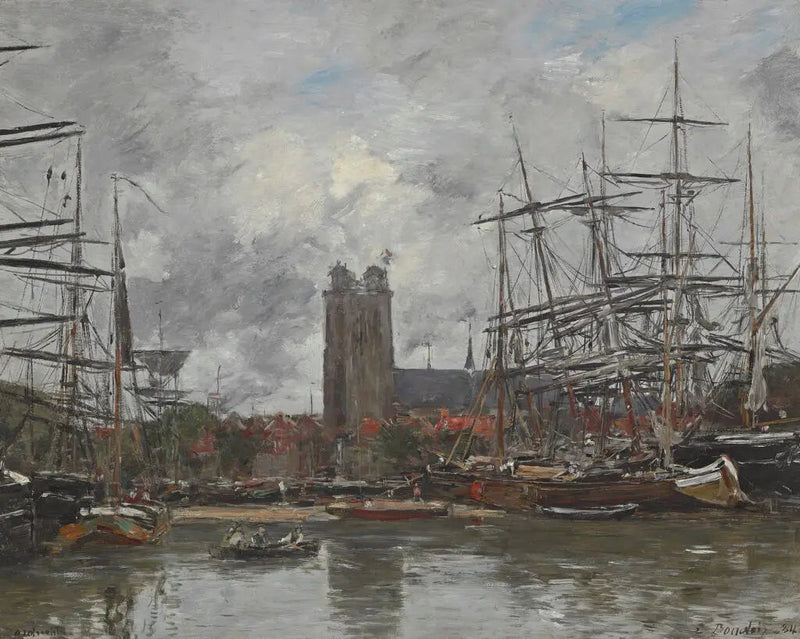 Dordrecht - Blick auf den Hafen - Eugène Boudin