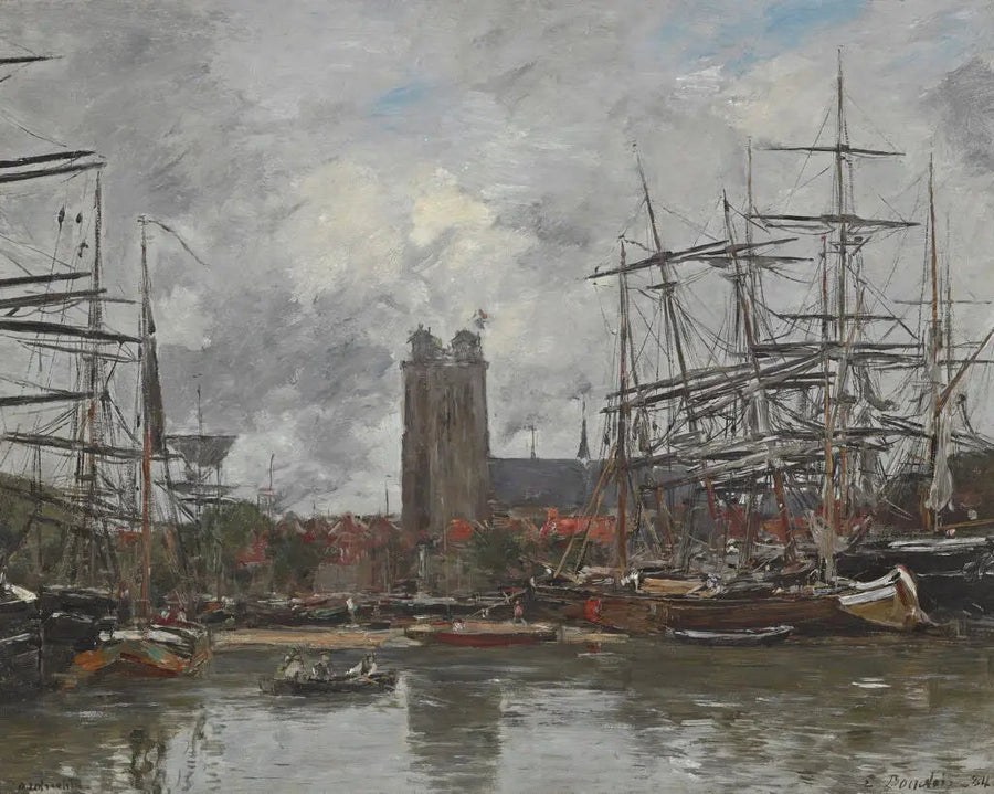Dordrecht - Blick auf den Hafen - Eugène Boudin