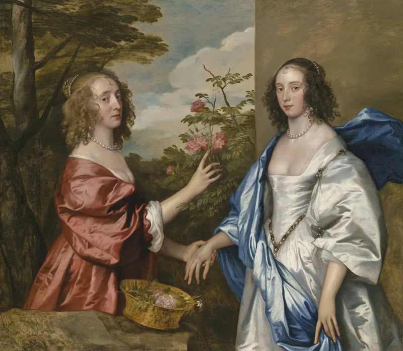 Doppelporträt von Anne, Gräfin von Manchester, und ihrer Tochter Anne Cavendish, Lady Rich - Antoine van Dyck