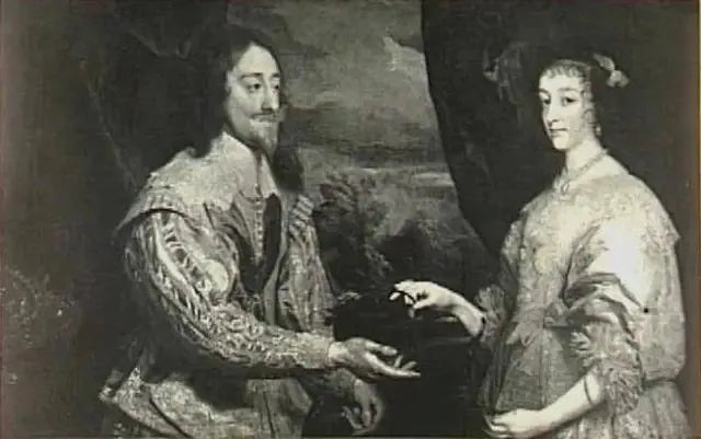 Doppelporträt von Karl I. Stuart, König von England, und seiner Ehefrau Henriette Marie de Bourbon, Königin von England (1609-1669) - Antoine van Dyck