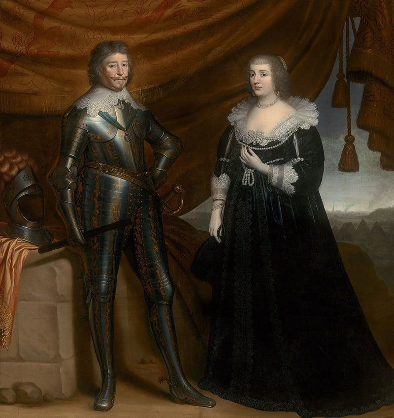 Doppelporträt von Frederik Hendrik (1584-1647) und Amalia von Solms-Braunfels (1602-1675) - Gerrit van Honthorst