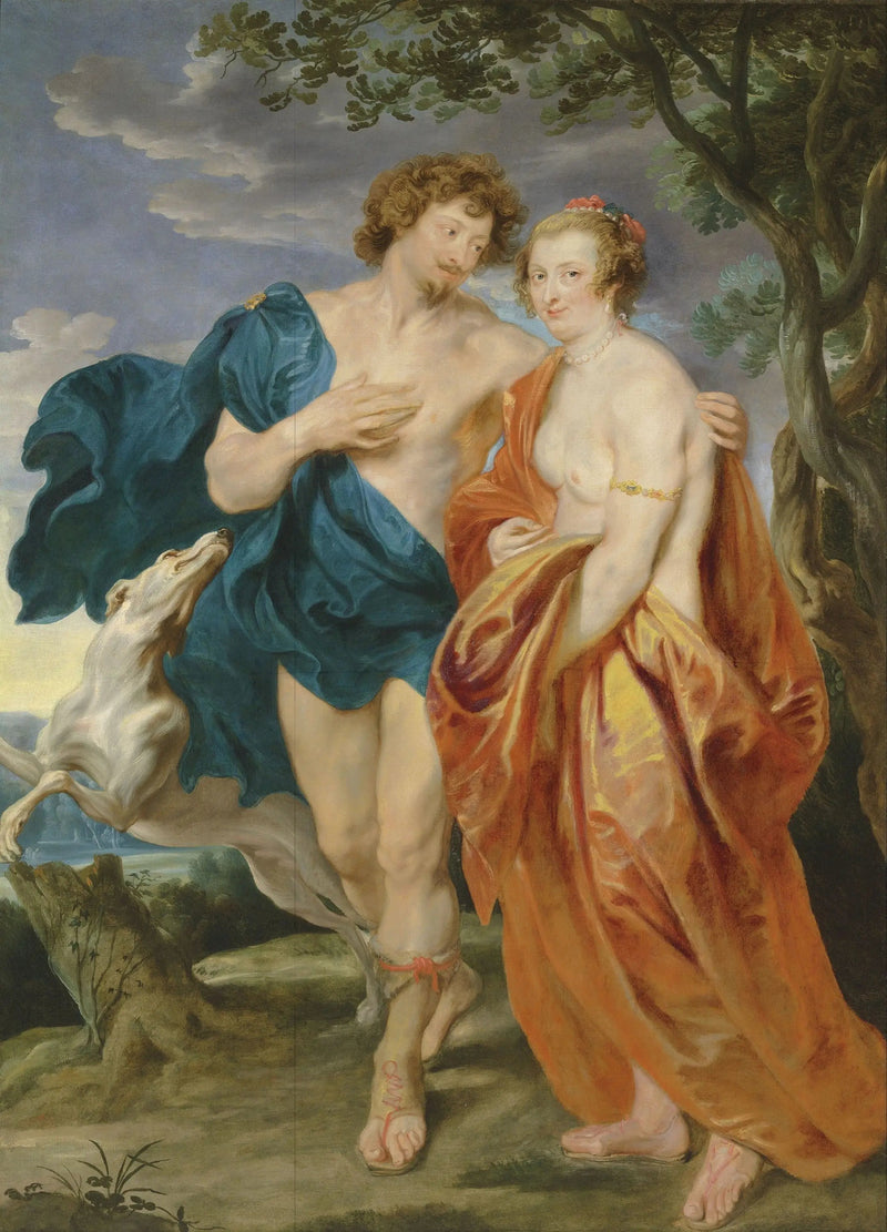 Doppelporträt von George Villiers, Marquis und seiner Ehefrau Katherine Manners, als Venus und Adonis - Antoine van Dyck