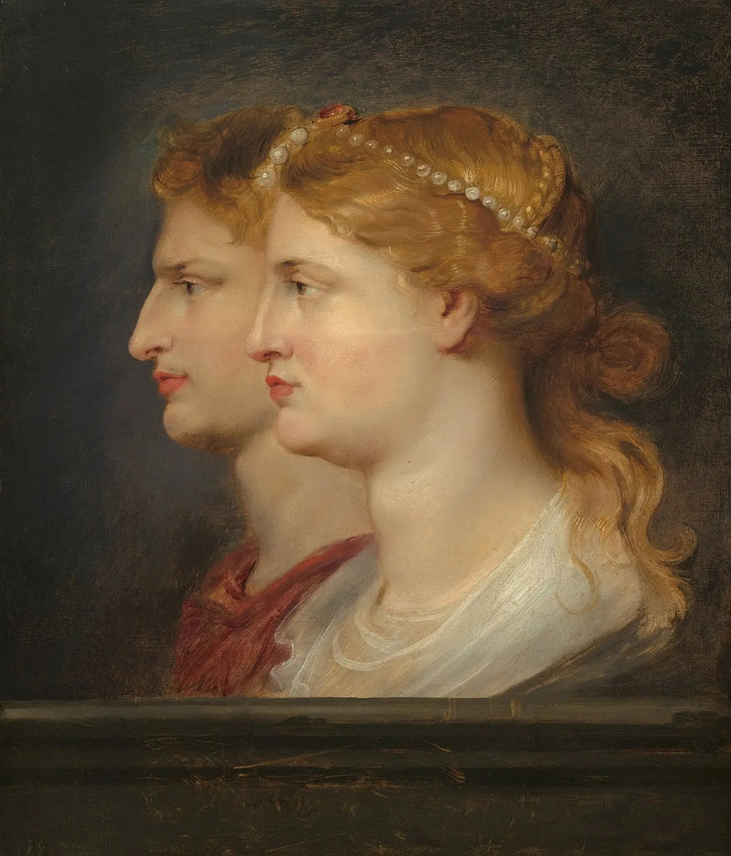 Doppeltporträt des römischen Generals Germanicus (15 v. Chr.-19) und seiner Frau Agrippina Maior (?-33) - Peter Paul Rubens