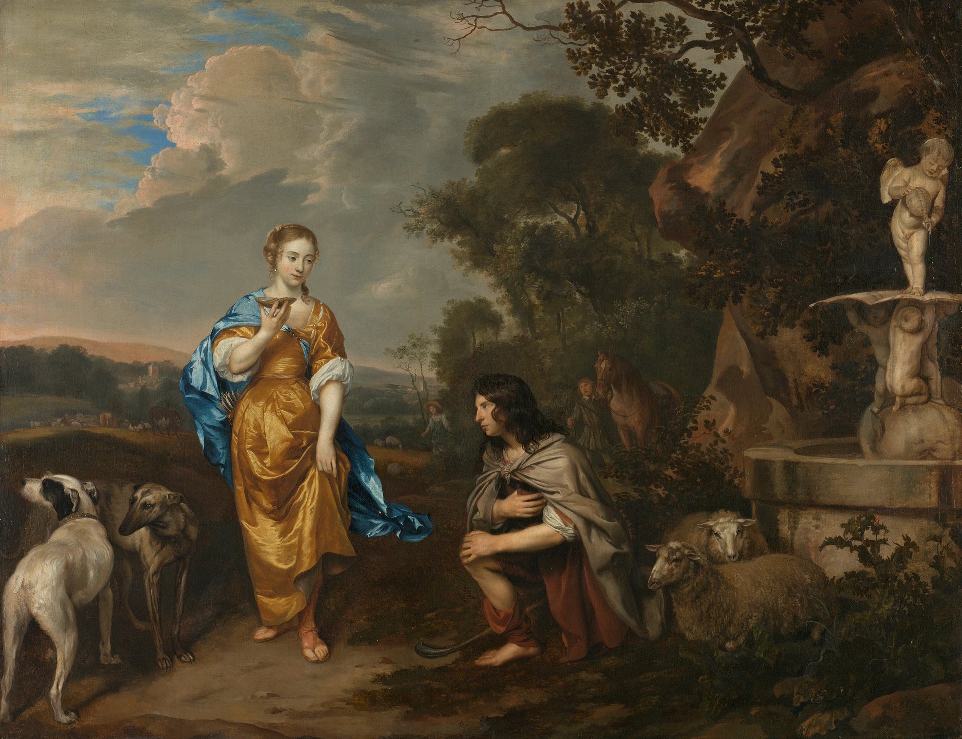 Double portrait d'un jeune couple comme Granida et Daifilo - Jan Mytens