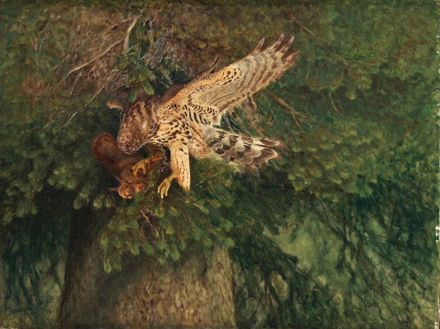 Drama im Wald - Bruno Liljefors