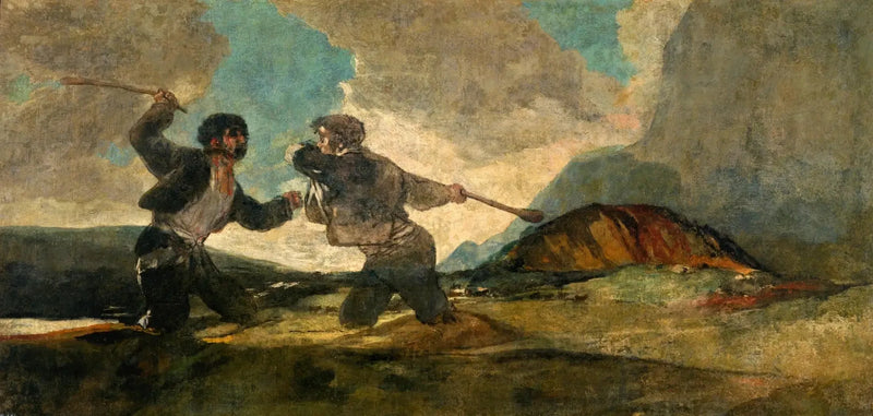 Duell mit dem Knüppel - Francisco de Goya