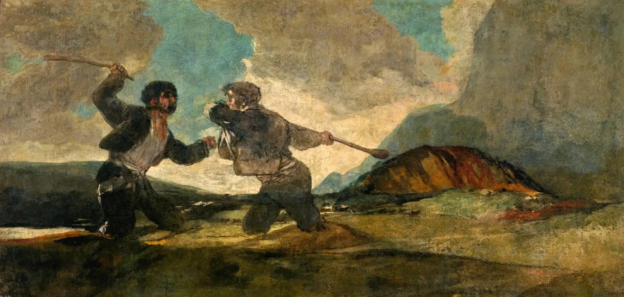 Duell mit dem Knüppel - Francisco de Goya