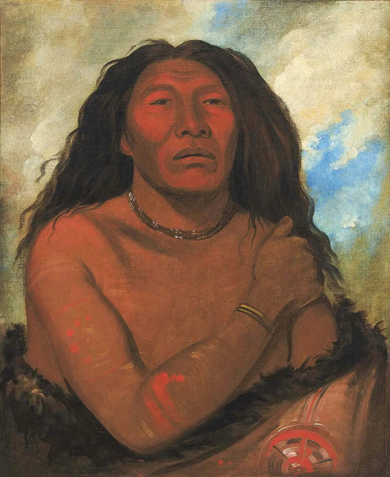 Duhk-gits-o-ó-see, Unser Rot, ein distinguierter Krieger - George Catlin