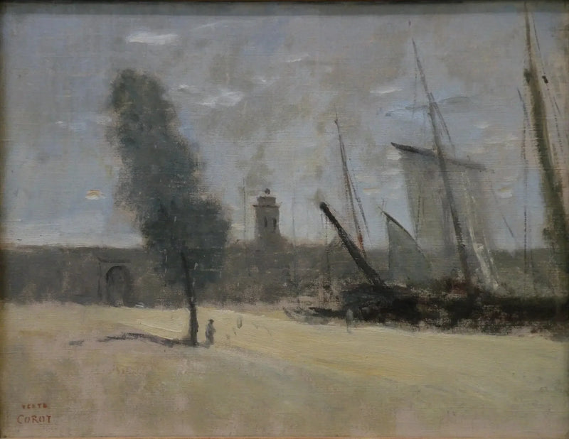 Dunkerque, Stadtmauer und Eingangstor zum Hafen - Jean-Baptiste Camille Corot