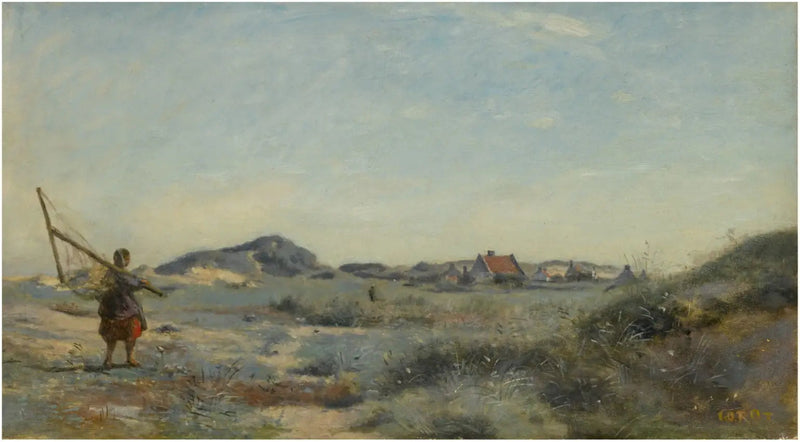 Dunkerque. Eine Garnelenfischerin - Jean-Baptiste Camille Corot