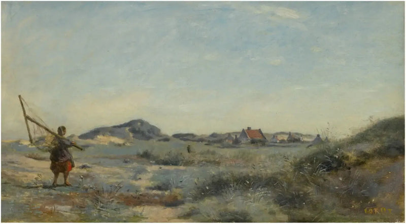 Dunkerque. Eine Garnelenfischerin - Jean-Baptiste Camille Corot
