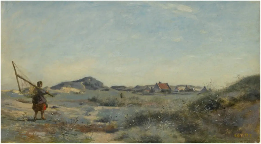Dunkerque. Eine Garnelenfischerin - Jean-Baptiste Camille Corot