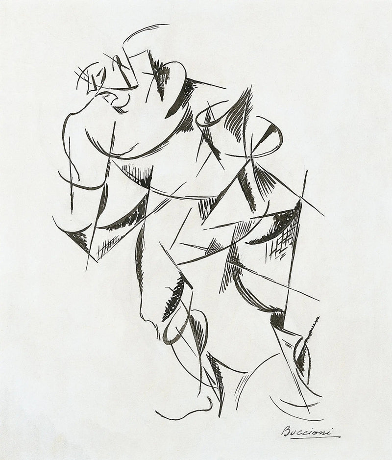 Dynamismus des menschlichen Körpers : Boxer - Umberto Boccioni