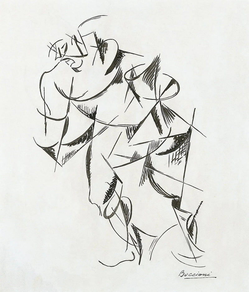 Dynamismus des menschlichen Körpers : Boxer - Umberto Boccioni