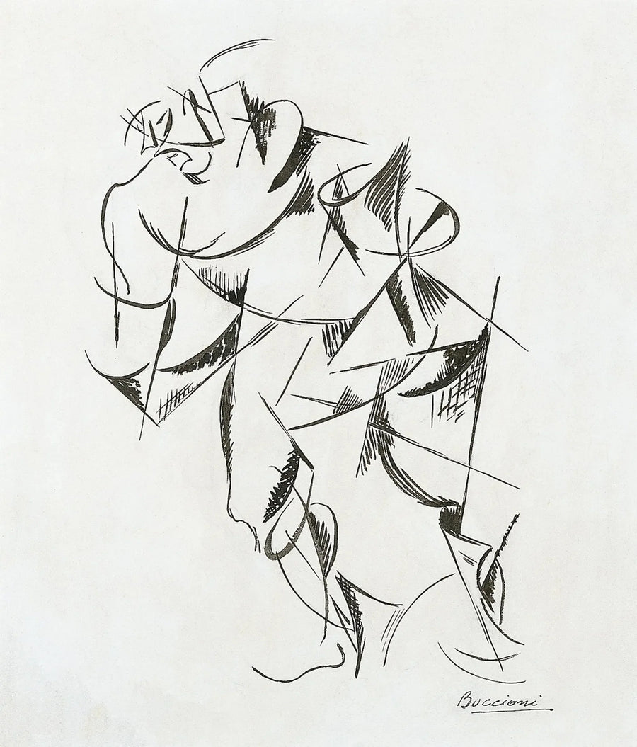 Dynamismus des menschlichen Körpers : Boxer - Umberto Boccioni