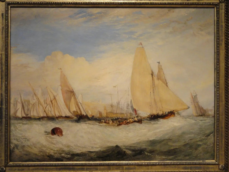 Ost Cowes Schloss, der Sitz von J. Nash, Esq., die Regatta gegen den Wind segelnd - J. M. W. Turner
