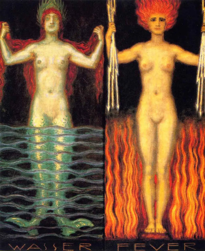 Wasser und Feuer - Franz von Stuck