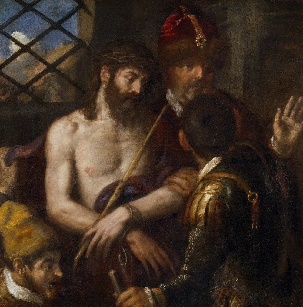 Ecce Homo - Titian image 1 copie peinte à la main à l’huile