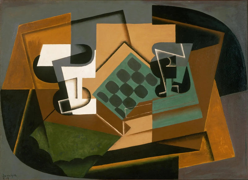 Schachbrett, Glas und Platte - Juan Gris