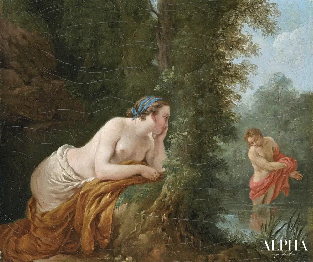 Echo et Narcisse - Louis Jean François Lagrenée - Reproductions de tableaux et peintures haut de gamme