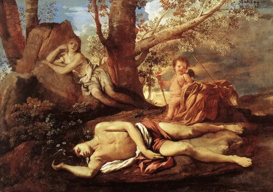 Echo und Narziss - Nicolas Poussin