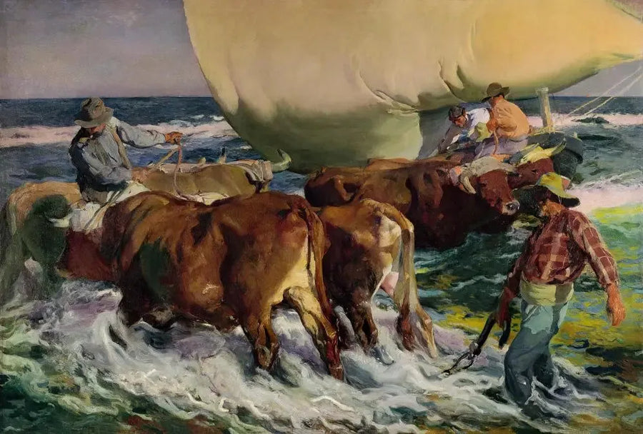 Strandung des Bootes (Nachmittagslicht) - Joaquín Sorolla