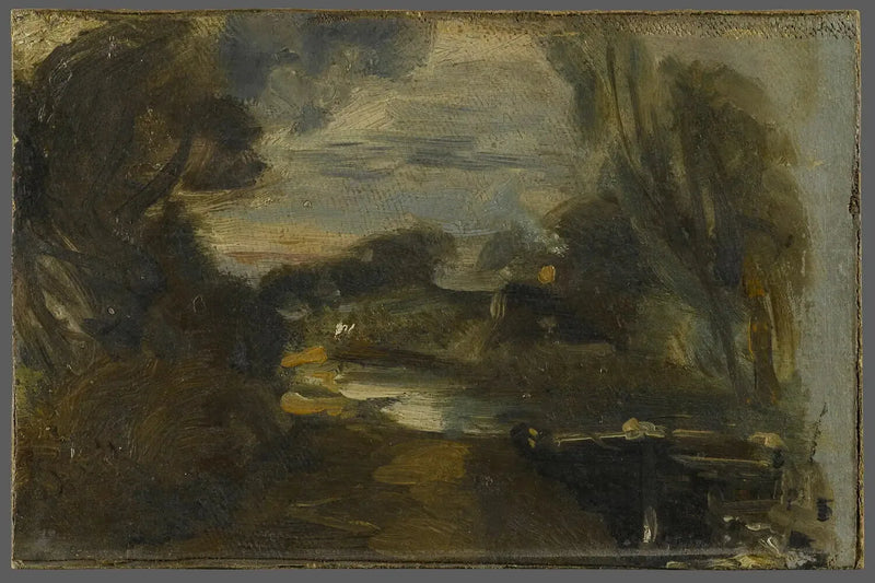 Schleuse am Fluss Stour - John Constable
