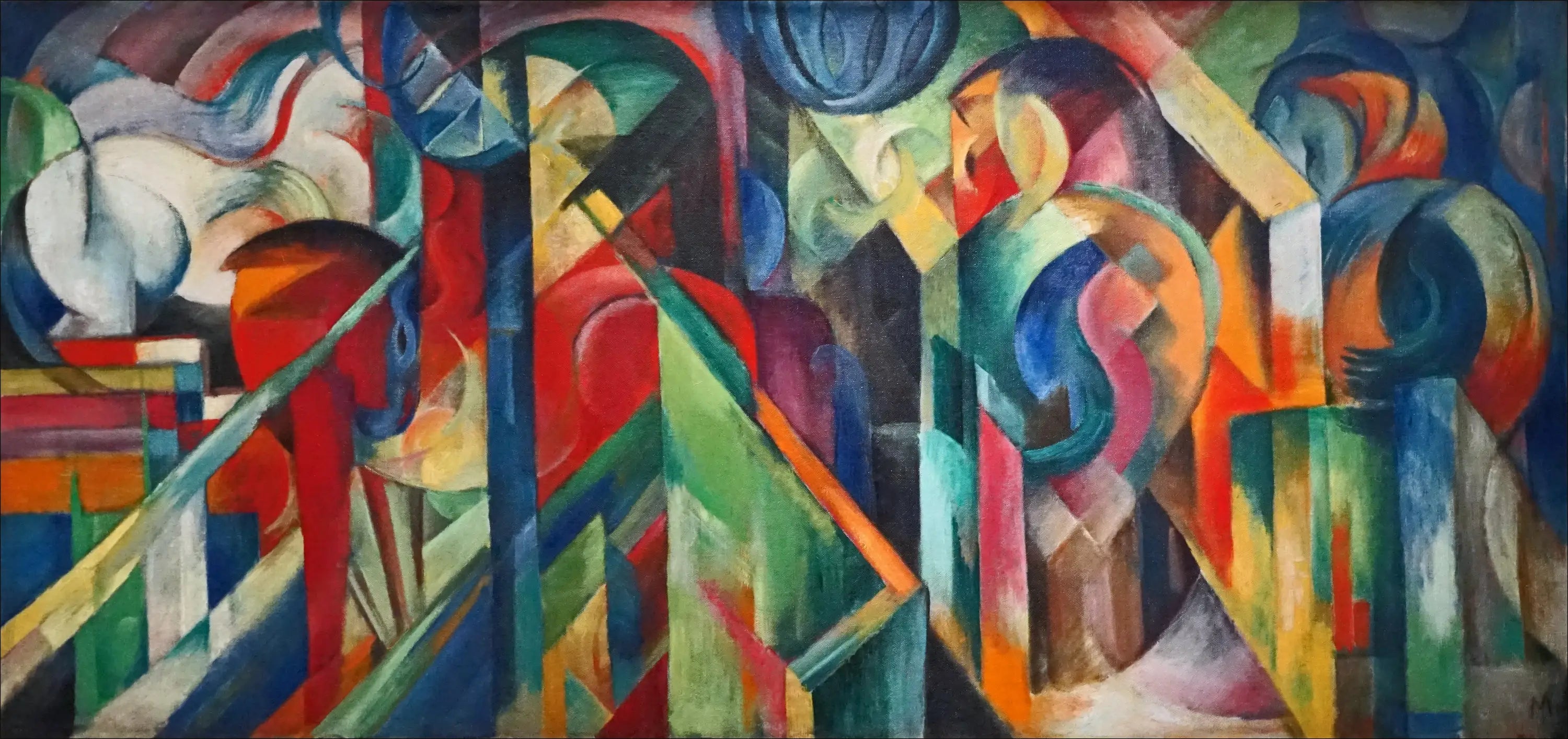 Écuries - Franz Marc image 1 copie peinte à la main à l’huile